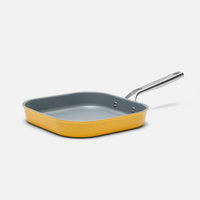 Nepřilnavá hranatá grilovací pánev Meda 3.0 s keramickým povrchem bez poklice Ø 28 cm, žlutá