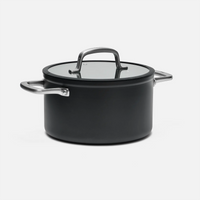 Hrnec Meda 3.0, ø 24 cm (5,5 l) - Nepřilnavý hrnec s keramickým povrchem s poklicí, černý