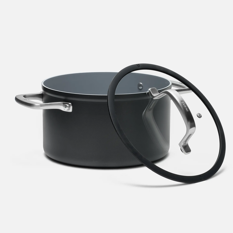 Hrnec Meda 3.0, ø 24 cm (5,5 l) - Nepřilnavý hrnec s keramickým povrchem s poklicí, černý