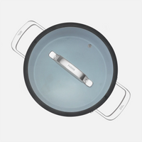 Hrnec Meda 3.0, ø 24 cm (5,5 l) - Nepřilnavý hrnec s keramickým povrchem s poklicí, černý