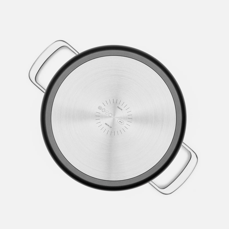 Hrnec Meda 3.0, ø 24 cm (5,5 l) - Nepřilnavý hrnec s keramickým povrchem s poklicí, černý