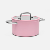Nepřilnavý hrnec Meda 3.0 s keramickým povrchem s poklicí Ø 24 cm (5,5 l), růžový