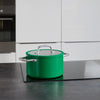 Nepřilnavý hrnec Meda 3.0 s keramickým povrchem s poklicí Ø 24 cm (5,5 l), zelený
