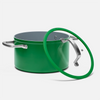 Nepřilnavý hrnec Meda 3.0 s keramickým povrchem s poklicí Ø 24 cm (5,5 l), zelený