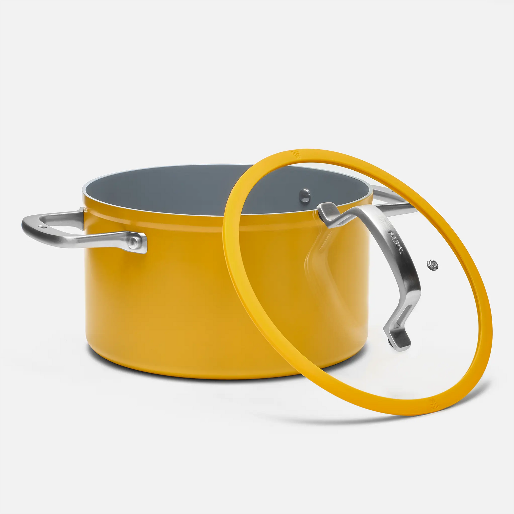 Hrnec Meda 3.0, ø 24 cm (5,5 l) - Nepřilnavý hrnec s keramickým povrchem s poklicí, žlutý