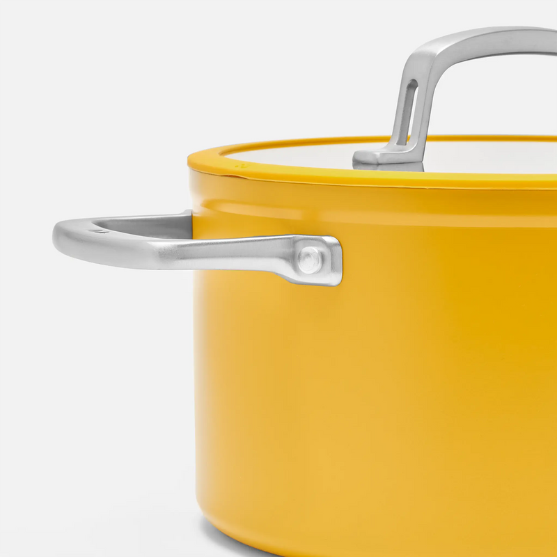 Hrnec Meda 3.0, ø 24 cm (5,5 l) - Nepřilnavý hrnec s keramickým povrchem s poklicí, žlutý