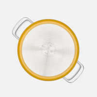 Hrnec Meda 3.0, ø 24 cm (5,5 l) - Nepřilnavý hrnec s keramickým povrchem s poklicí, žlutý