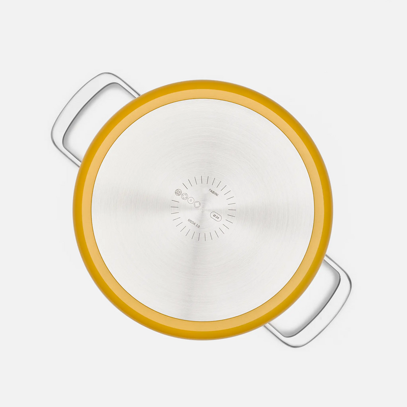 Hrnec Meda 3.0, ø 24 cm (5,5 l) - Nepřilnavý hrnec s keramickým povrchem s poklicí, žlutý