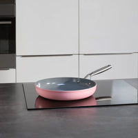 Pánev Meda 3.0, ø 30 cm - Nepřilnavá pánev s keramickým povrchem bez poklice, růžová