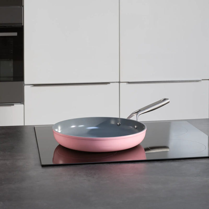 Pánev Meda 3.0, ø 30 cm - Nepřilnavá pánev s keramickým povrchem bez poklice, růžová