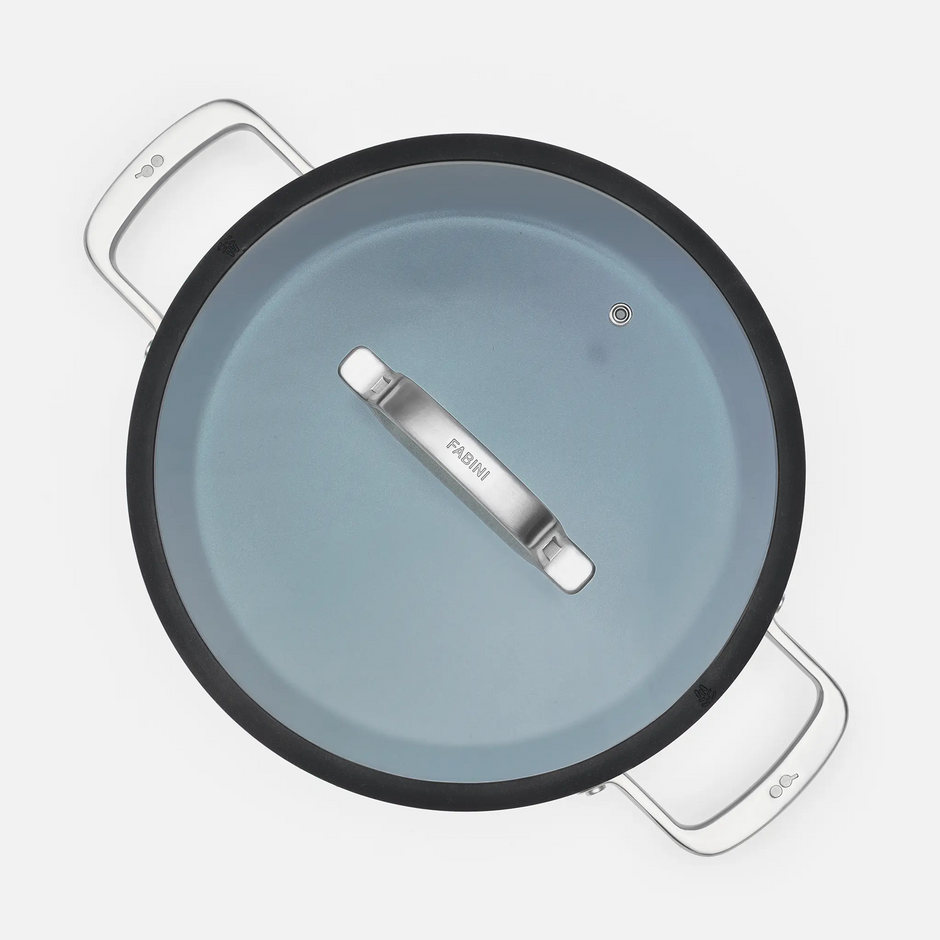 Tegame pánev Meda 3.0, ø 28 cm - Nepřilnavá pánev s keramickým povrchem s poklicí, černá