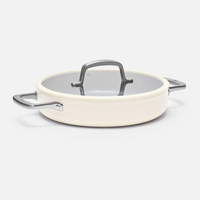 Tegame pánev Meda 3.0, ø 28 cm - Nepřilnavá pánev s keramickým povrchem s poklicí, krémová
