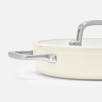 Tegame pánev Meda 3.0, ø 28 cm - Nepřilnavá pánev s keramickým povrchem s poklicí, krémová