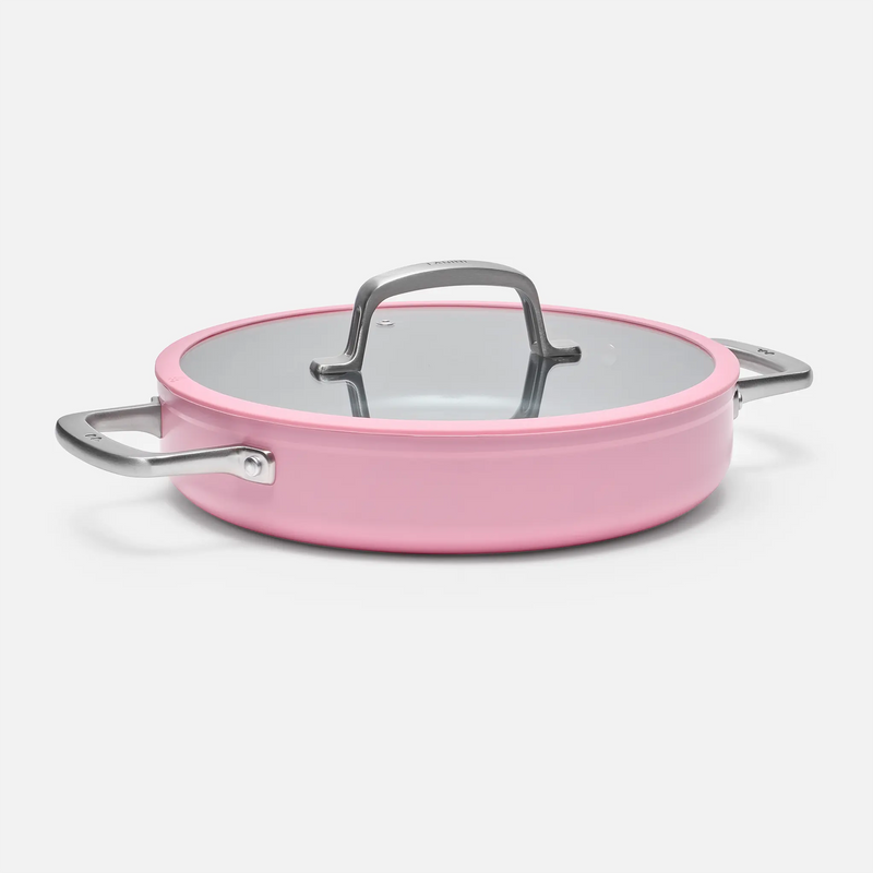 Tegame pánev Meda 3.0, ø 28 cm - Nepřilnavá pánev s keramickým povrchem s poklicí, růžová