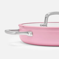 Tegame pánev Meda 3.0, ø 28 cm - Nepřilnavá pánev s keramickým povrchem s poklicí, růžová