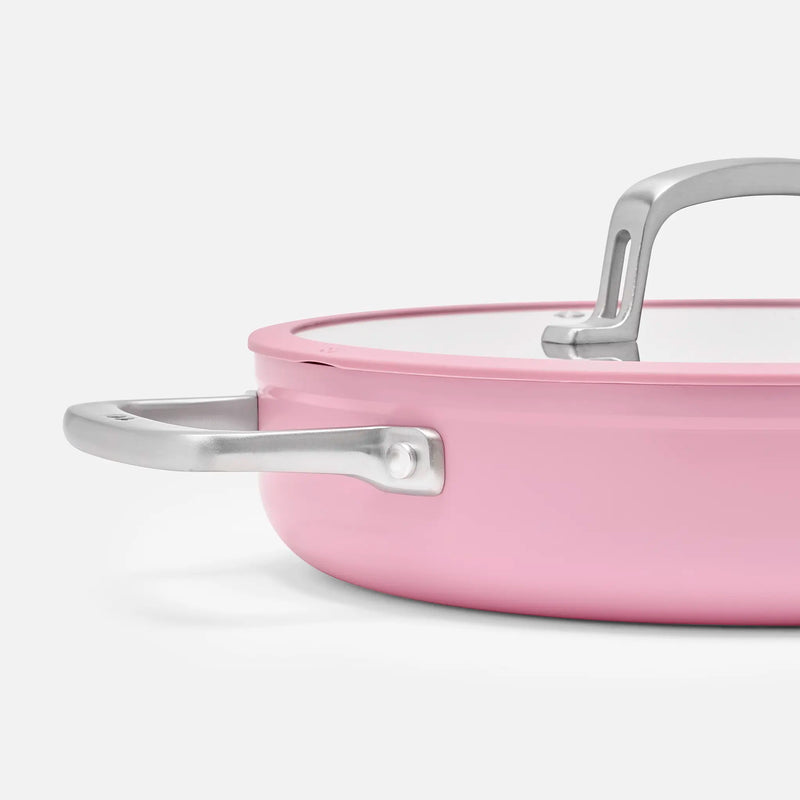 Tegame pánev Meda 3.0, ø 28 cm - Nepřilnavá pánev s keramickým povrchem s poklicí, růžová