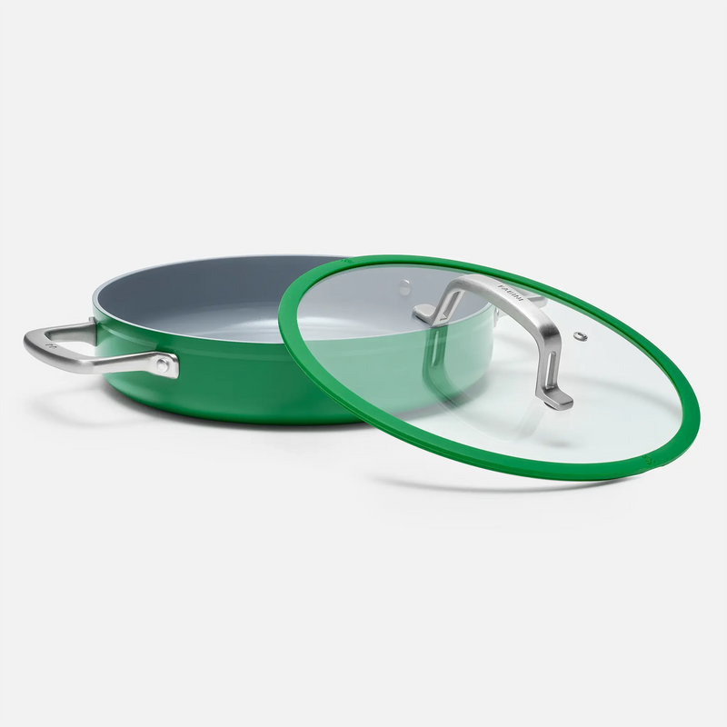 Tegame pánev Meda 3.0, ø 28 cm - Nepřilnavá pánev s keramickým povrchem s poklicí, zelená