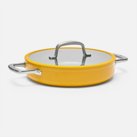 Tegame pánev Meda 3.0, ø 28 cm - Nepřilnavá pánev s keramickým povrchem s poklicí, žlutá