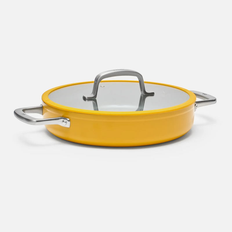 Tegame pánev Meda 3.0, ø 28 cm - Nepřilnavá pánev s keramickým povrchem s poklicí, žlutá