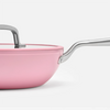 Nepřilnavá pánev WOK Meda 3.0 s keramickým povrchem s poklicí Ø 28 cm, růžová