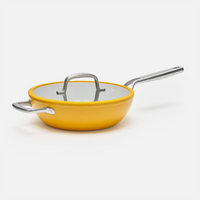 Nepřilnavá pánev WOK Meda 3.0 s keramickým povrchem s poklicí Ø 28 cm, žlutá
