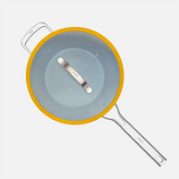 Wok pánev Meda 3.0, ø 28 cm - Nepřilnavá pánev s keramickým povrchem s poklicí, žlutá