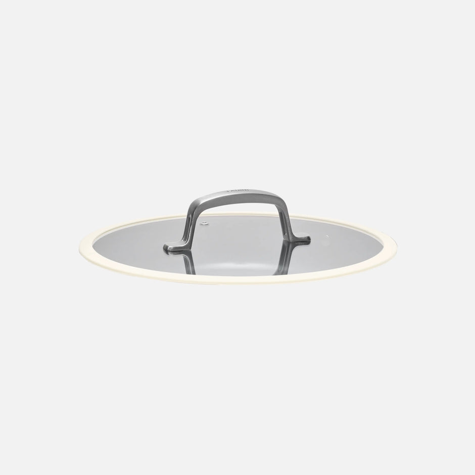 Poklice Meda 3.0, ø 28 cm - Skleněná poklice se silikonovým okrajem, krémová