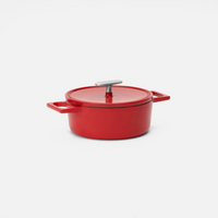 Kastrol Mattia 3.0 Standard, ø 20 cm (2 l) - Smaltovaný litinový kastrol s poklicí, matný červený