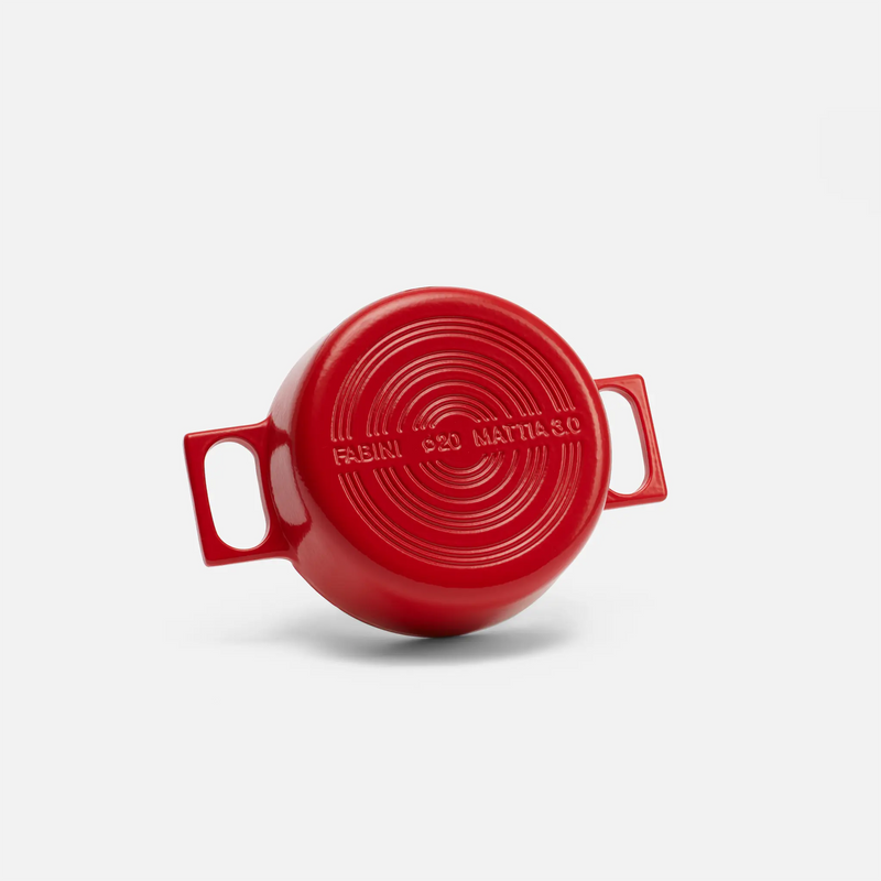 Kastrol Mattia 3.0 Standard, ø 20 cm (2 l) - Smaltovaný litinový kastrol s poklicí, matný červený