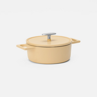 Kastrol Mattia 3.0 Standard, ø 20 cm (2 l) - Smaltovaný litinový kastrol s poklicí, matný vanilkově žlutý