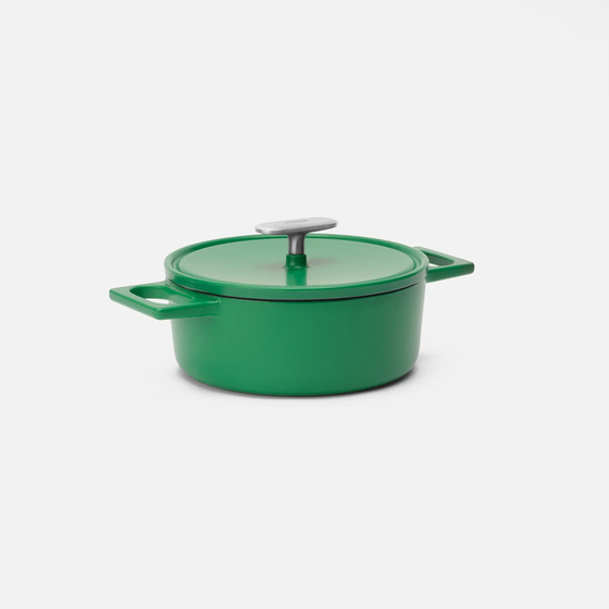 Kastrol Mattia 3.0, ø 20 cm (2 l) - Smaltovaný litinový kastrol s poklicí, matný zelený