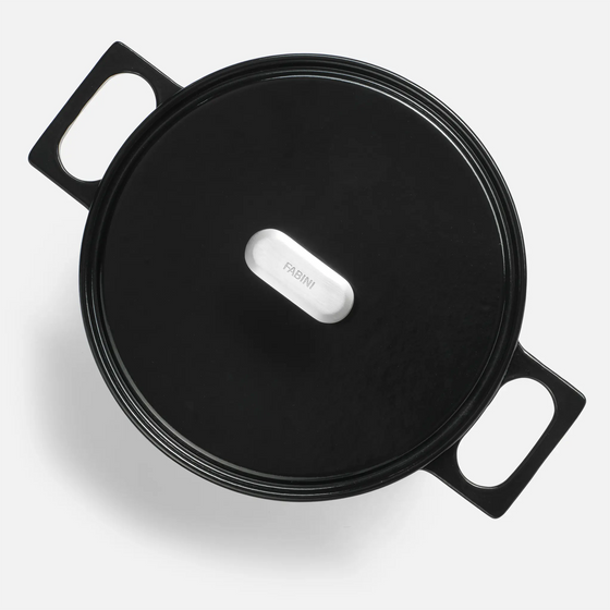 Kastrol Mattia 3.0, ø 26 cm (5,5 l) - Smaltovaný litinový kastrol s poklicí, matný černý