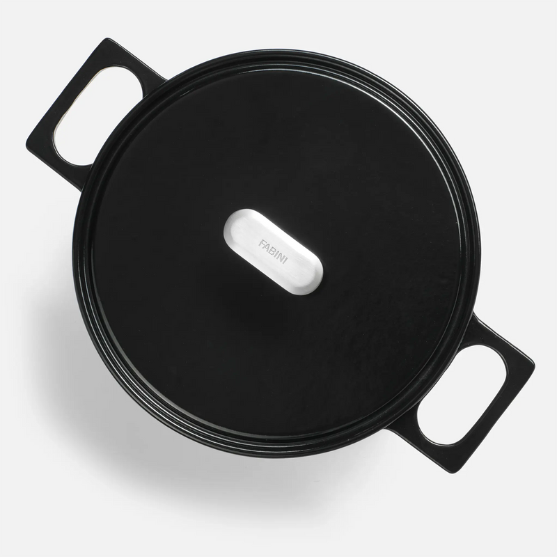 Kastrol Mattia 3.0, ø 26 cm (5,5 l) - Smaltovaný litinový kastrol s poklicí, matný černý