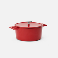 Kastrol Mattia 3.0 Standard, ø 26 cm (5,5 l) - Smaltovaný litinový kastrol s poklicí, matný červený