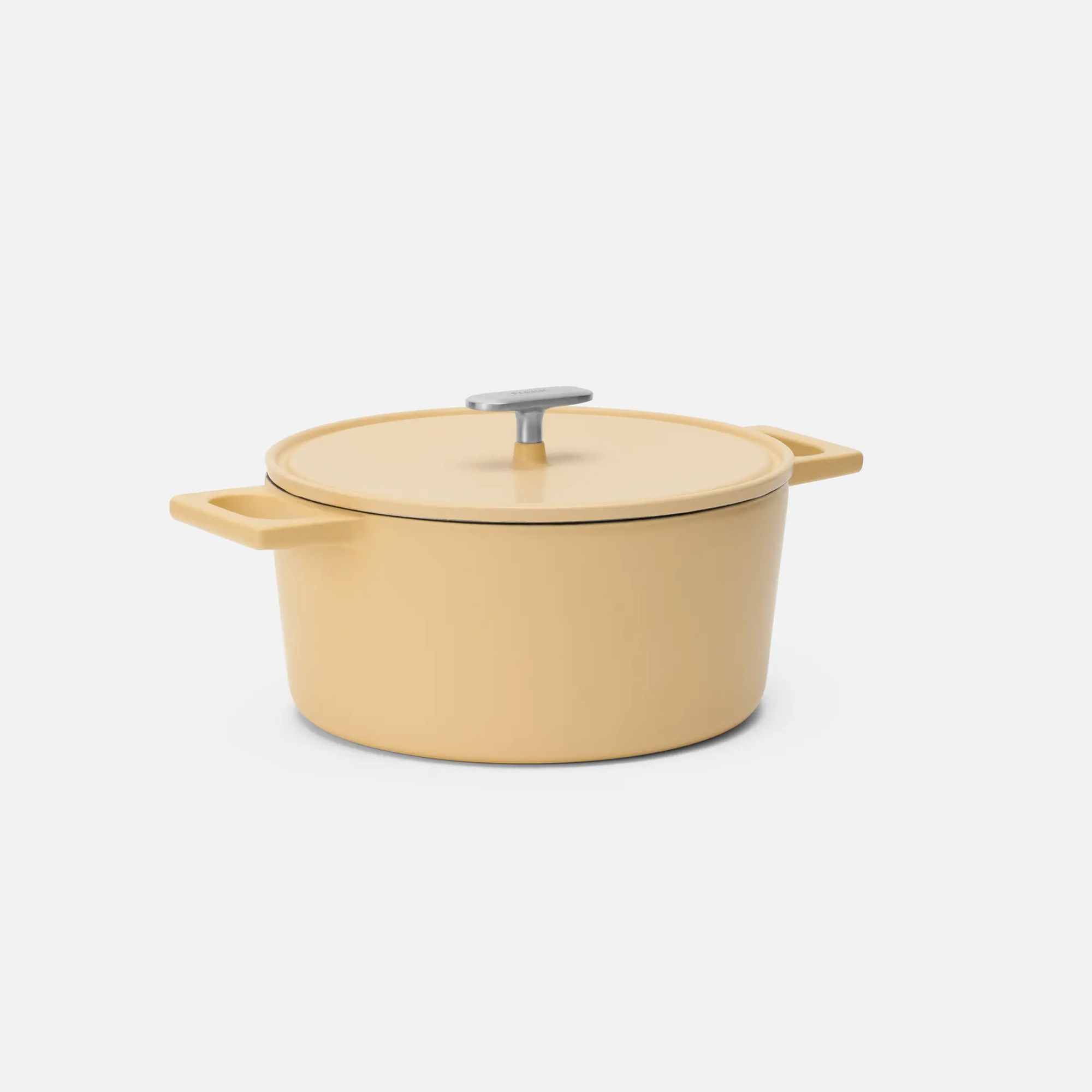 Kastrol Mattia 3.0 Standard, ø 26 cm (5,5 l) - Smaltovaný litinový kastrol s poklicí, matný vanilkově žlutý