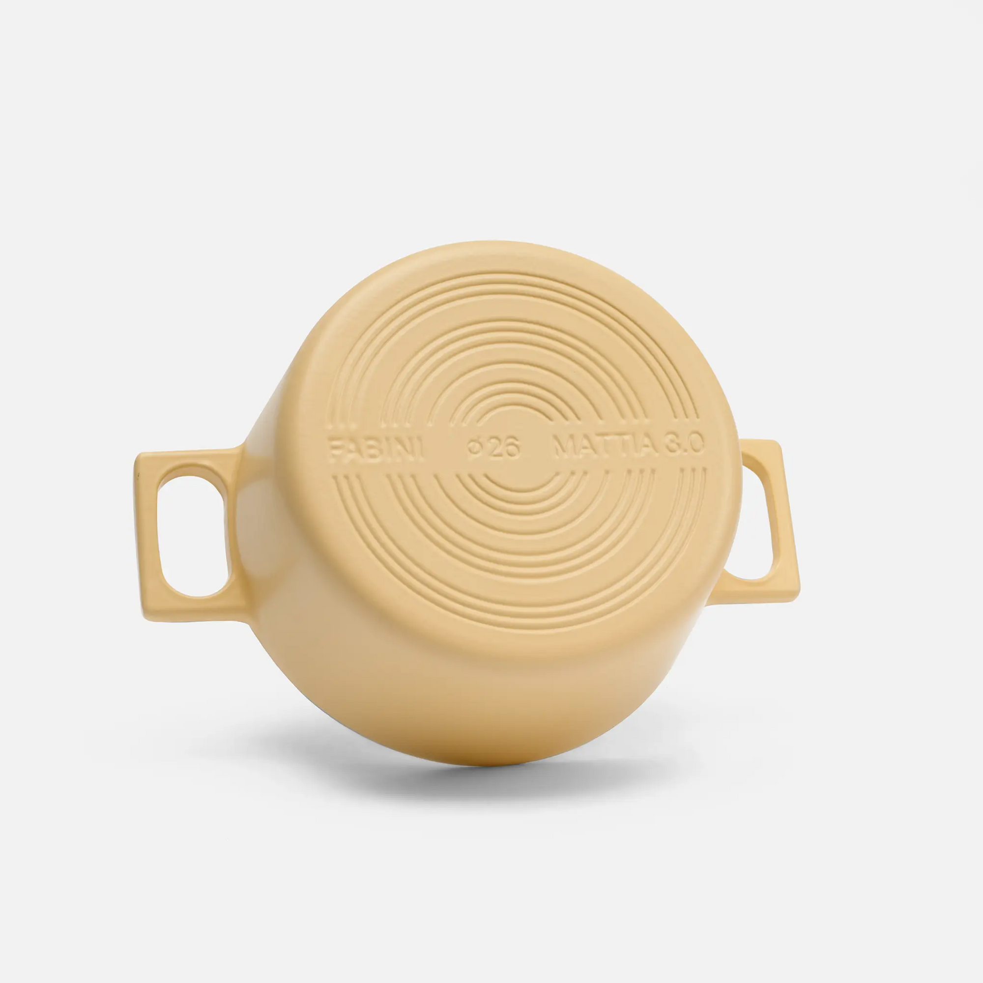 Kastrol Mattia 3.0 Standard, ø 26 cm (5,5 l) - Smaltovaný litinový kastrol s poklicí, matný vanilkově žlutý