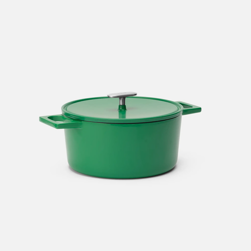 Kastrol Mattia 3.0 Standard, ø 26 cm (5,5 l) - Smaltovaný litinový kastrol s poklicí, matný zelený