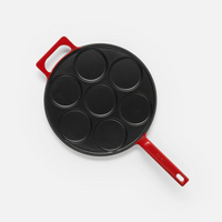 Pánev na lívance Mattia 3.0, ø 26 cm - Smaltovaná litinová pánev, matná červená