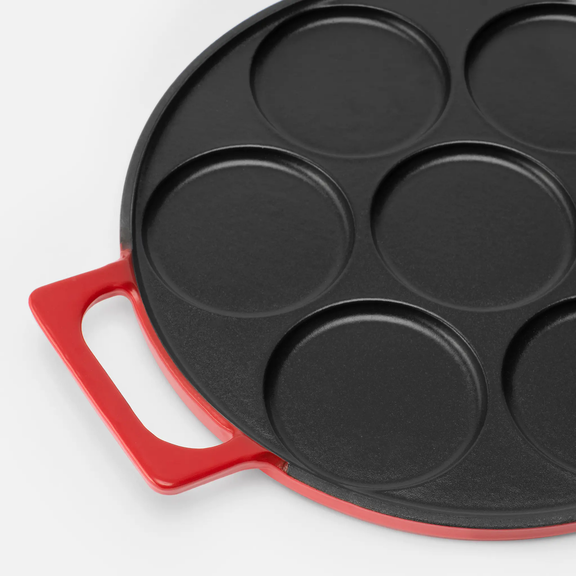 Pánev na lívance Mattia 3.0, ø 26 cm - Smaltovaná litinová pánev, matná červená