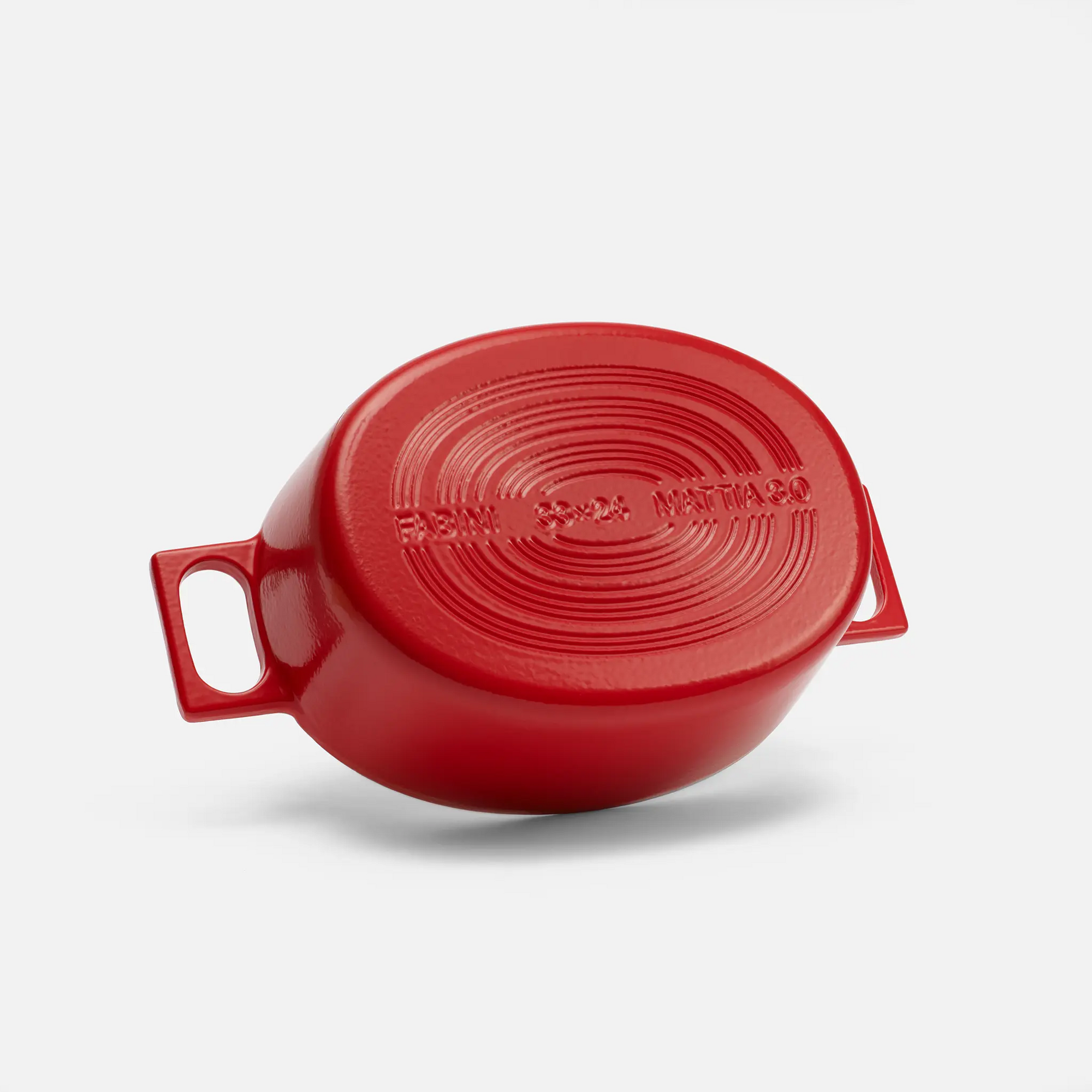 Oválný pekáč Mattia 3.0 Standard, 33×25 cm - Smaltovaný litinový pekáč s poklicí, matný červený