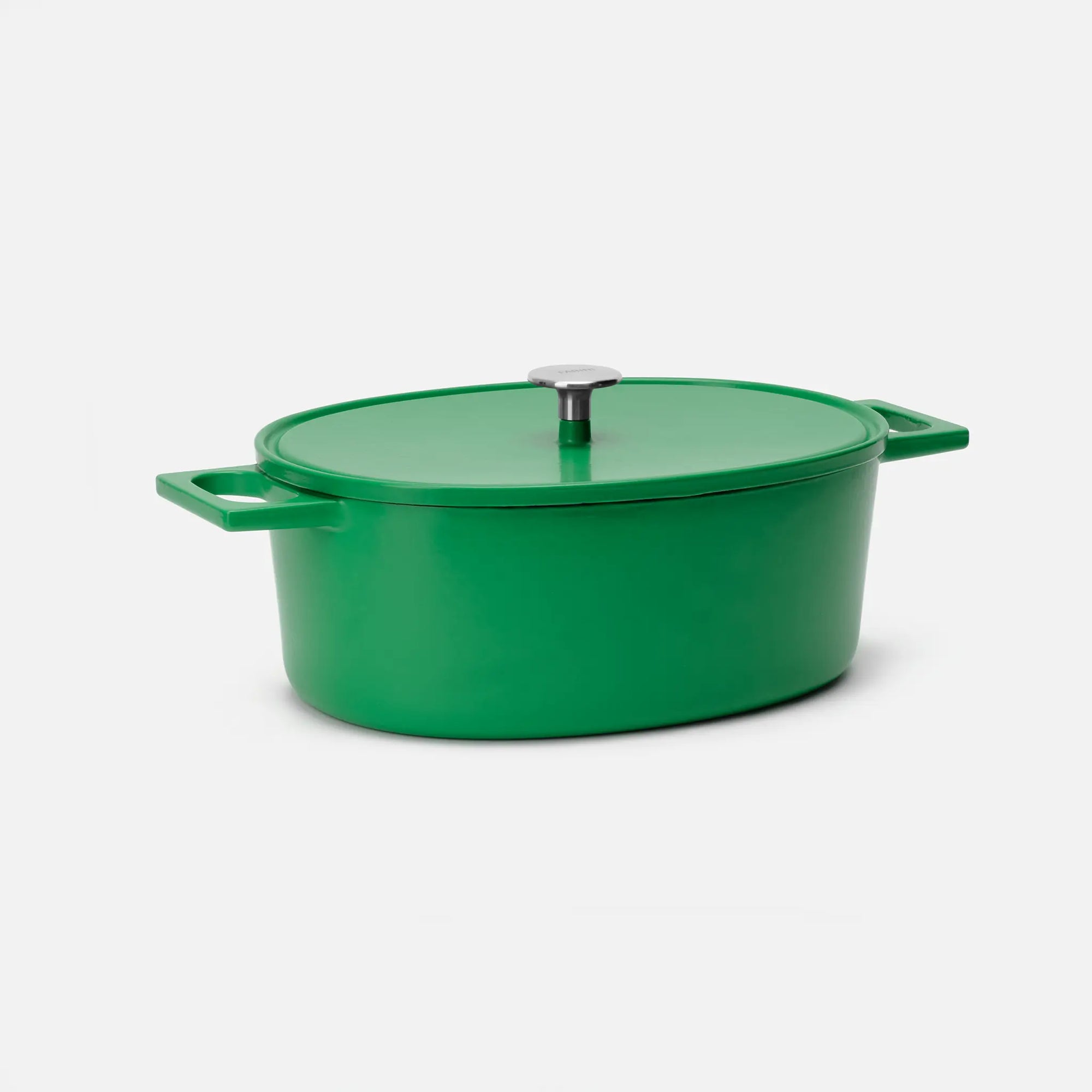 Oválný pekáč Mattia 3.0, 33×25 cm - Smaltovaný litinový pekáč s poklicí, matný zelený