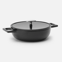 Tegame pánev Mattia 3.0, Ø 26 cm - Smaltovaná litinová pánev s poklicí, černá