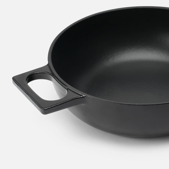 Tegame pánev Mattia 3.0, ø 26 cm - Smaltovaná litinová pánev s poklicí, matná černá (rozbaleno)