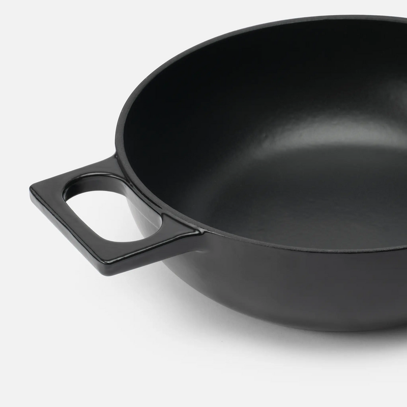 Tegame pánev Mattia 3.0, ø 26 cm - Smaltovaná litinová pánev s poklicí, matná černá