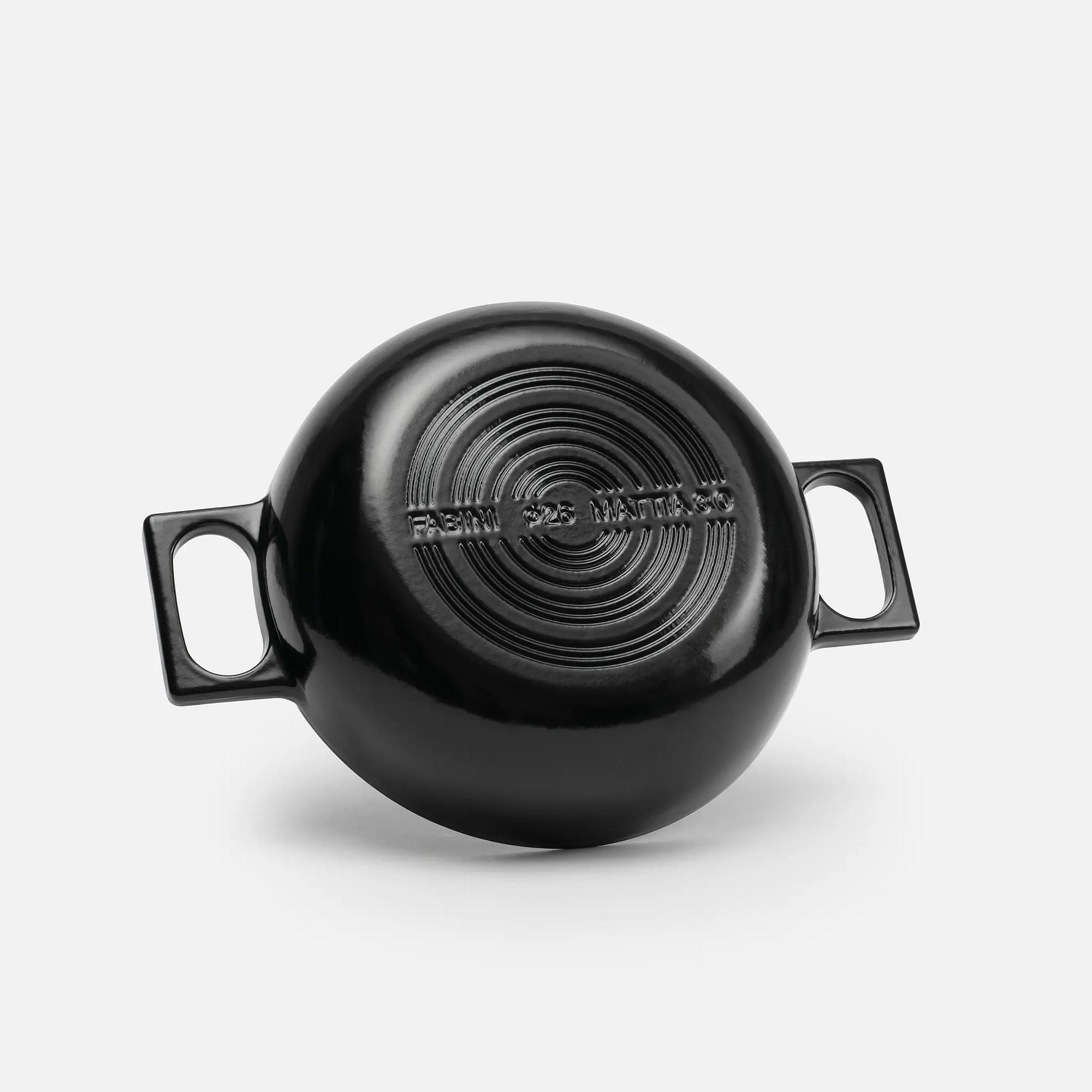 Tegame pánev Mattia 3.0, ø 26 cm - Smaltovaná litinová pánev s poklicí, matná černá