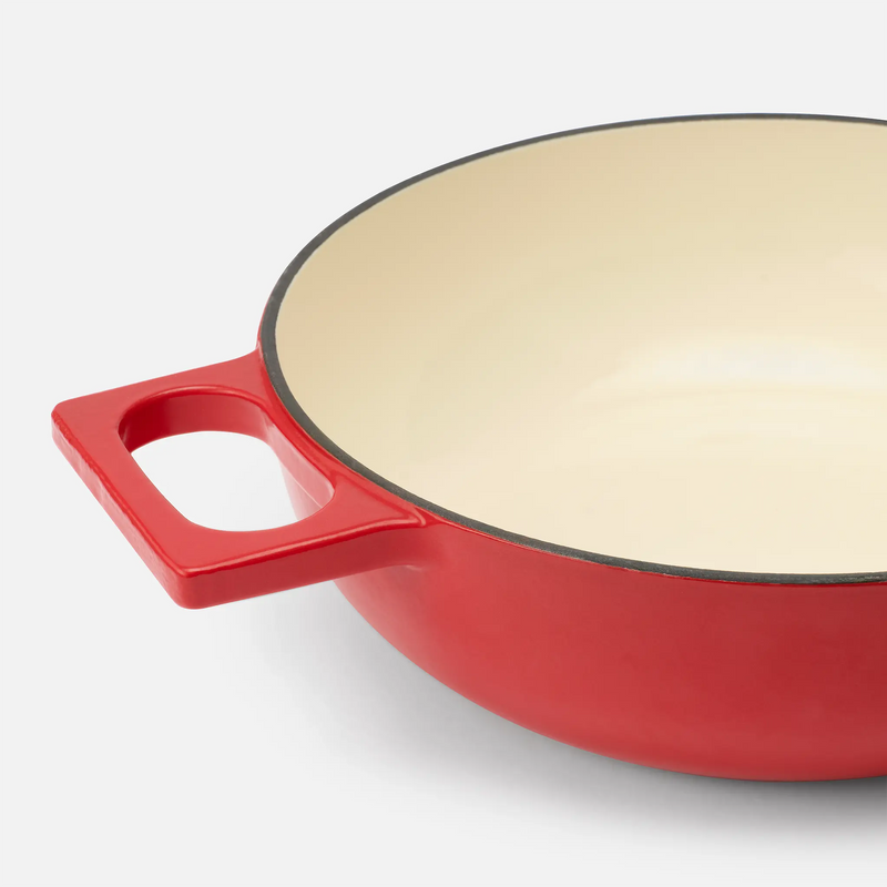 Tegame pánev Mattia 3.0, ø 26 cm - Smaltovaná litinová pánev s poklicí, matná červená