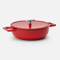 Tegame pánev Mattia 3.0, Ø 26 cm - Smaltovaná litinová pánev s poklicí, červená