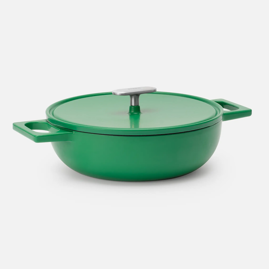 Tegame pánev Mattia 3.0, ø 26 cm - Smaltovaná litinová pánev s poklicí, matná zelená