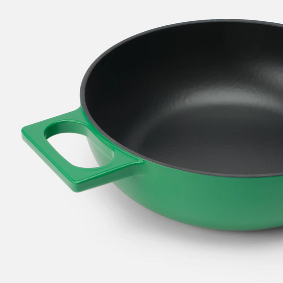 Tegame pánev Mattia 3.0, ø 26 cm - Smaltovaná litinová pánev s poklicí, matná zelená