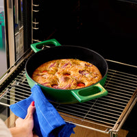 Tegame pánev Mattia 3.0, ø 26 cm - Smaltovaná litinová pánev s poklicí, matná zelená